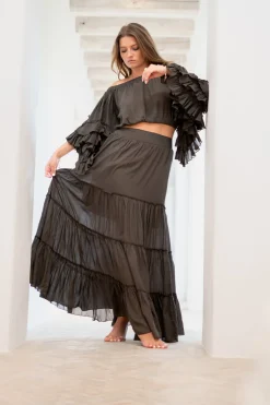 Jupe Lucia Boho Taupe foncé