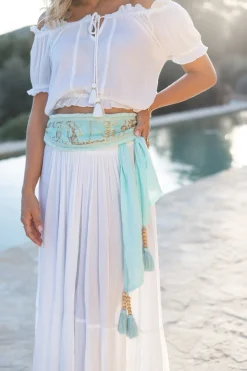 Jupe Santi Paisley Blanc