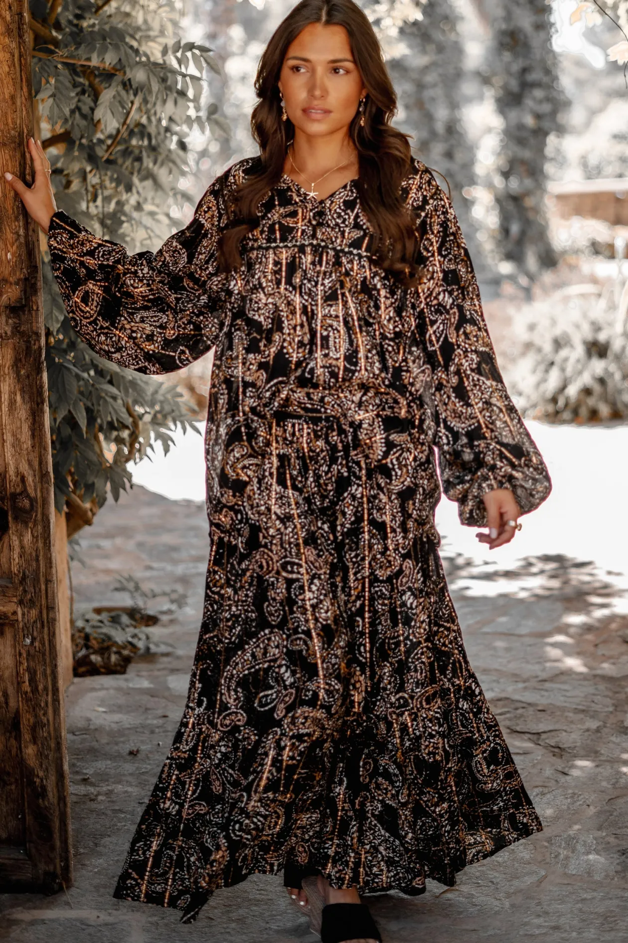Jupe Santi Paisley Noir
