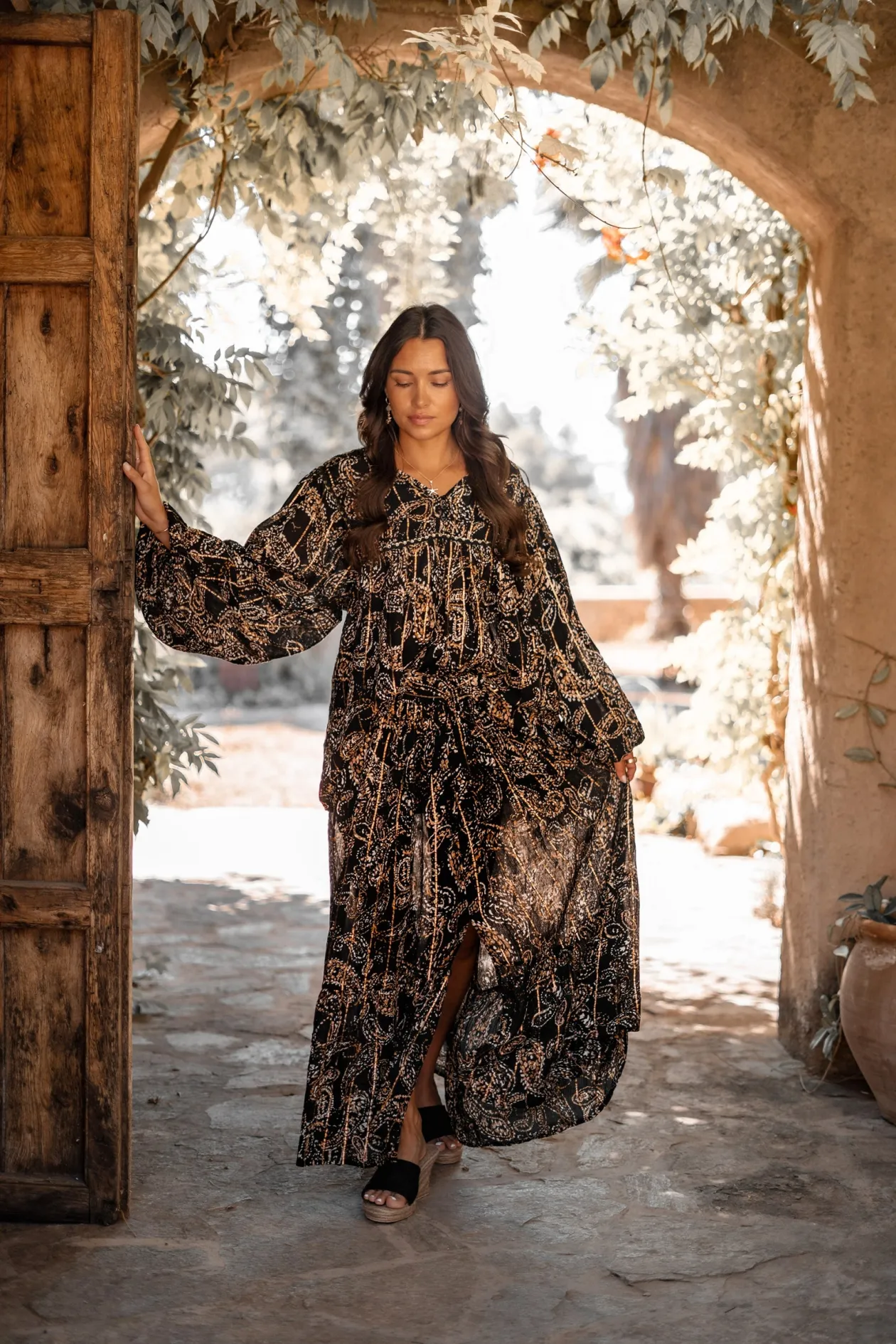 Jupe Santi Paisley Noir