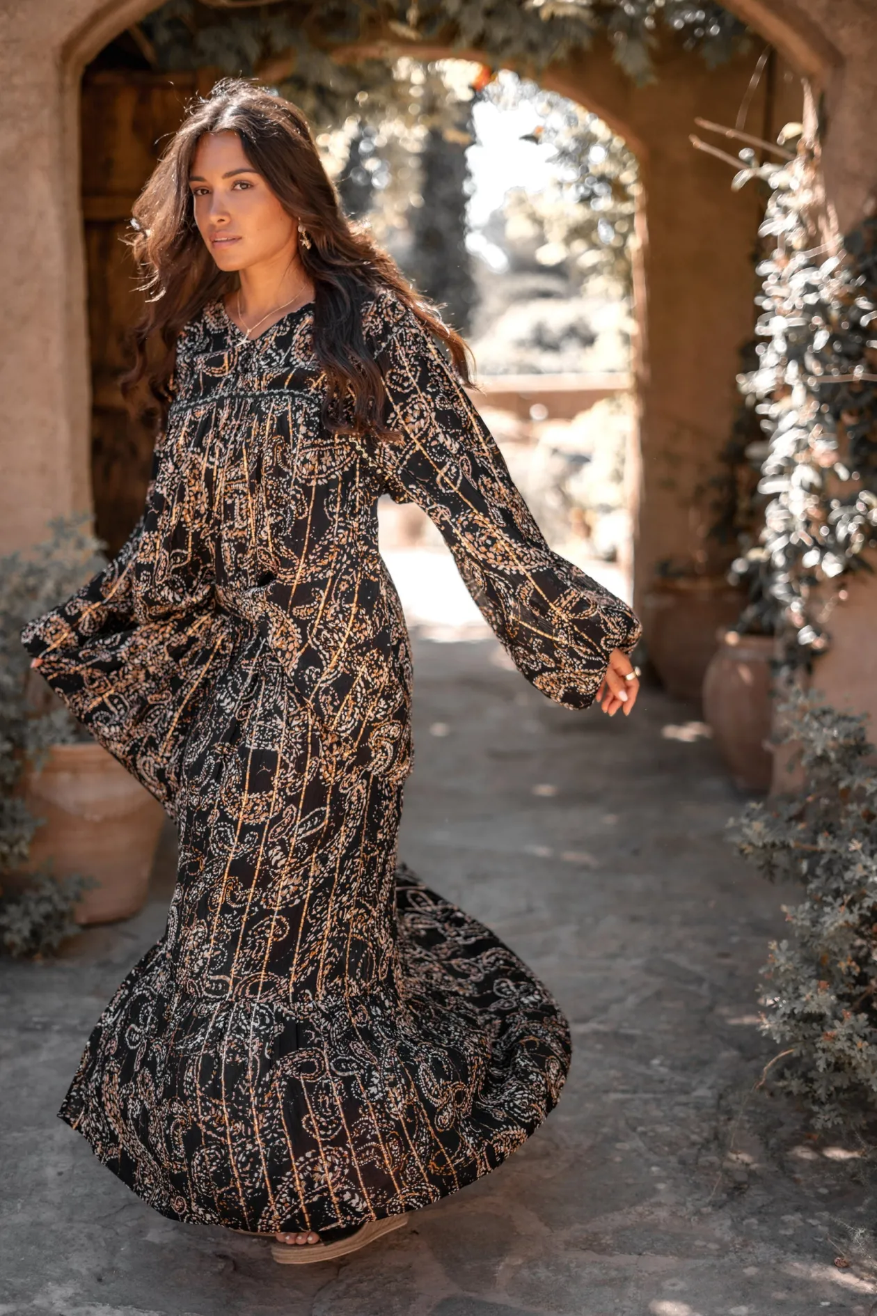 Jupe Santi Paisley Noir