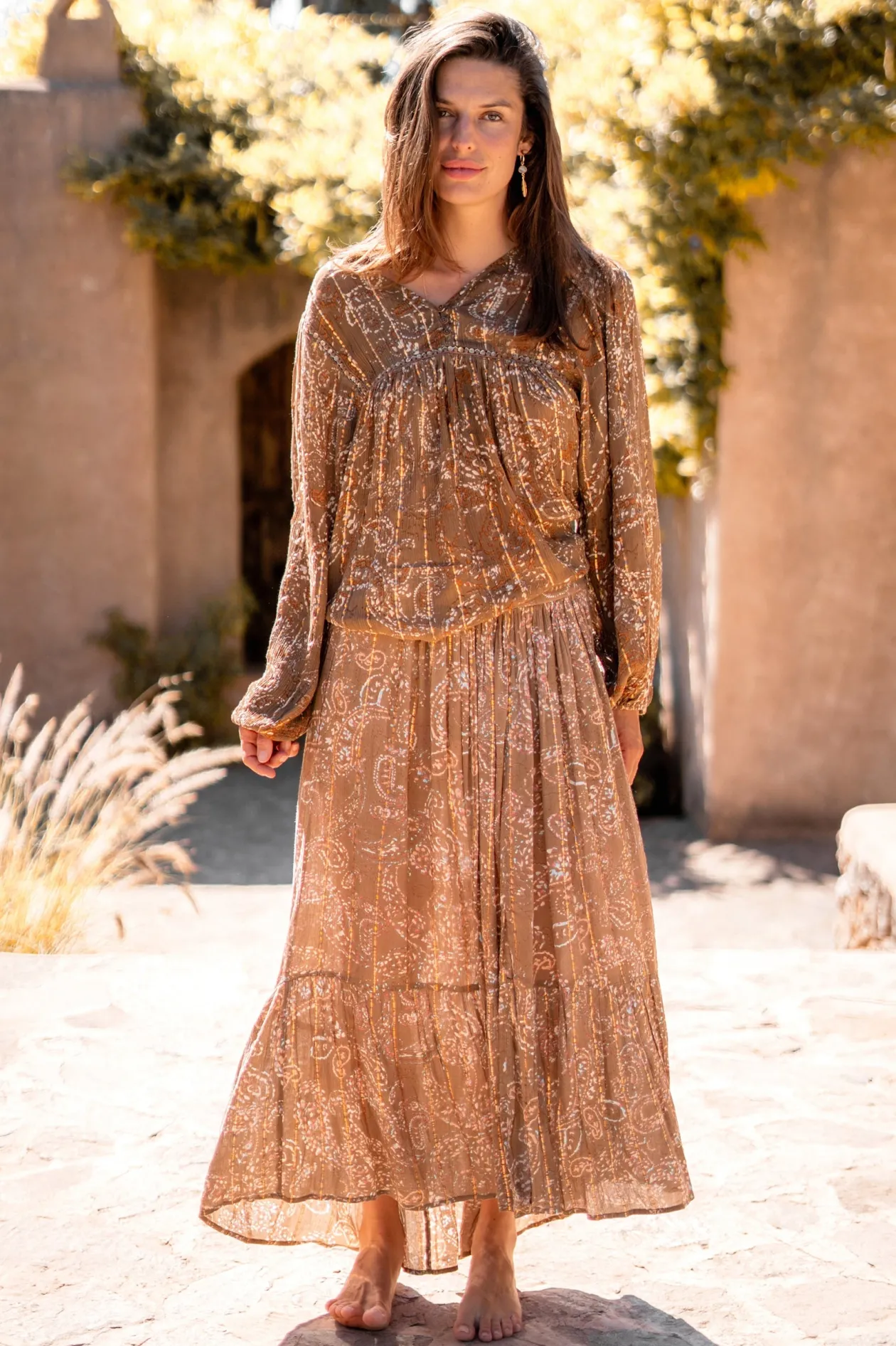 Jupe Santi Paisley Taupe