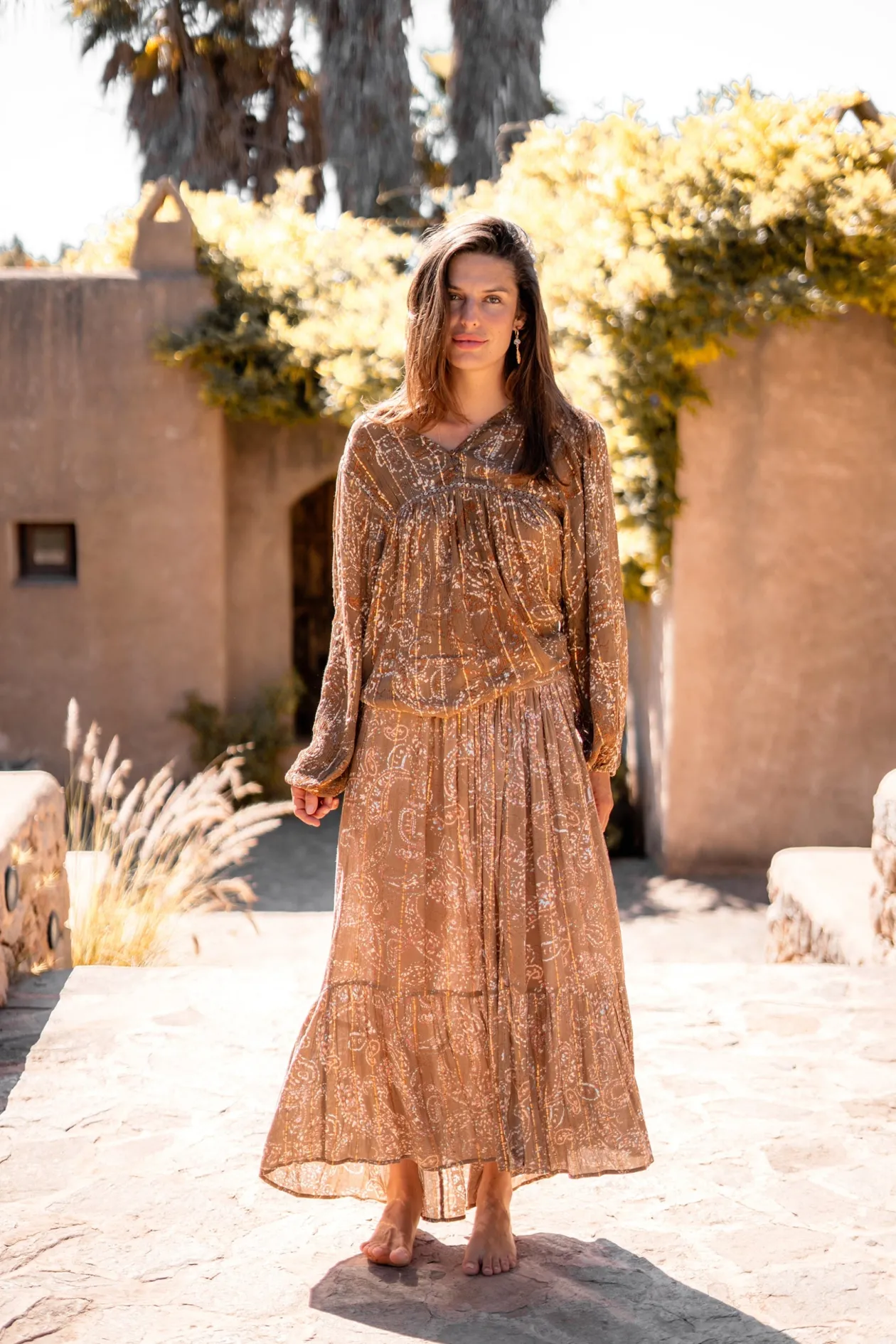 Jupe Santi Paisley Taupe