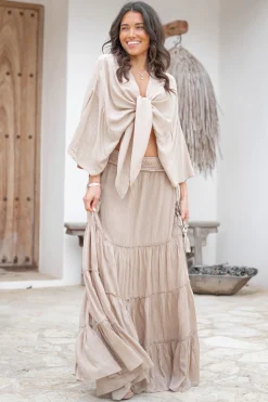 Jupe tzigane Lucia Taupe