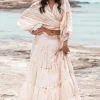 Jupe tzigane Lucia Tie Dye Taupe