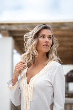 Kaftan Azzurra Blanc