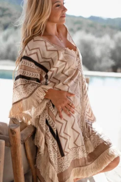 Kaftan court Impresion Aztec