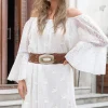Kaftan court Suze Blanc