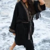 Kimono à franges Esthetica Noir