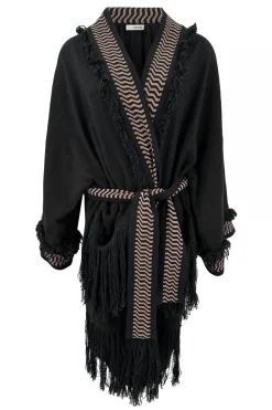 Kimono à franges Esthetica Noir