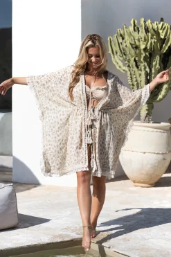Kimono Ana Solana Léopard Naturel