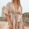 Kimono court Leafy Taupe