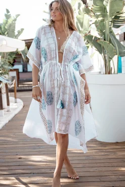 Kimono Griego Blanc/Bleu