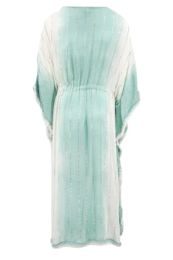 Kimono long Aine Lurex Blanc Aqua