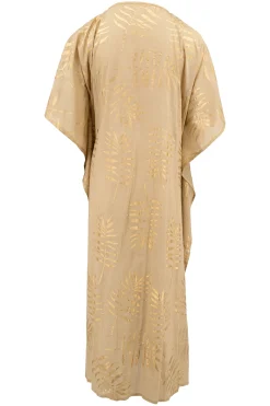 Kimono long Leafy Sand