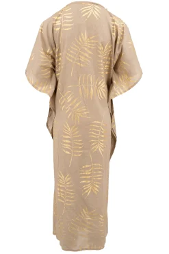 Kimono long Leafy Taupe