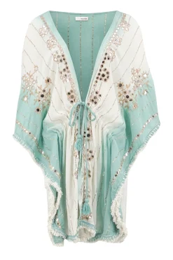 Kimono midi Blanc Aqua