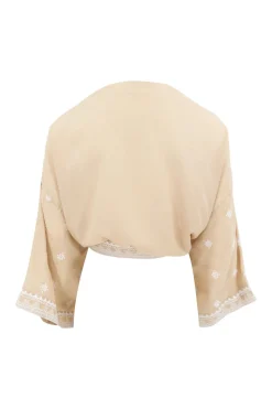 Kimono Shali brodé sable