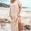 Long caftan Noa Tie Dye Sand/ Beige