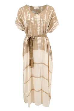 Long caftan Noa Tie Dye Sand/ Beige