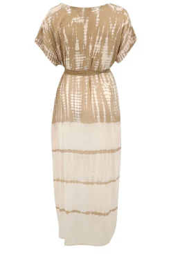 Long caftan Noa Tie Dye Sand/ Beige