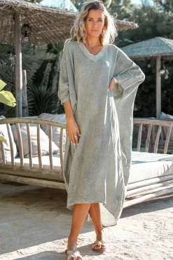 Long Kaftan Laia Khaki