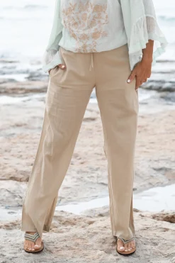Pantalon Agar Bordado Sand