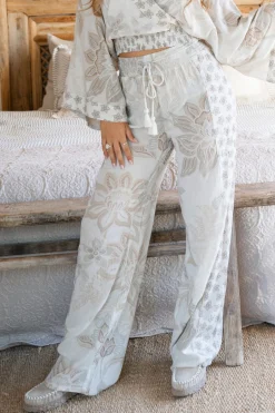Pantalon Brisa Flower Ivoire