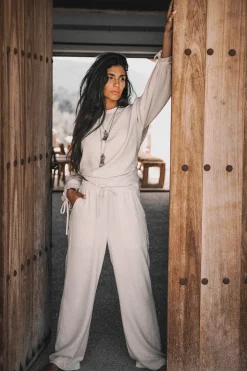 Pantalon en lin Lyana Beige clair
