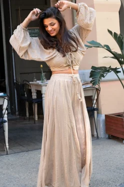 Pantalon large Emika Light Taupe