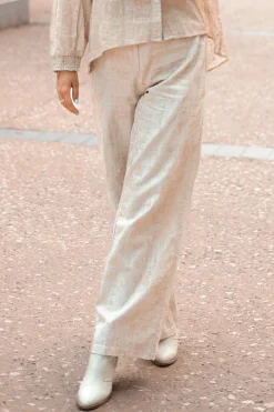 Pantalon Sparkle Ecru Gold