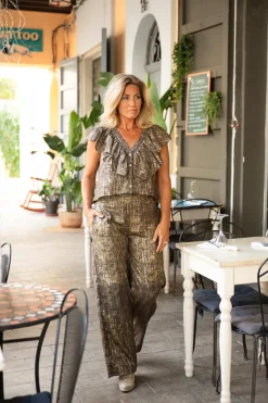 Pantalon Sparkle Taupe Gold