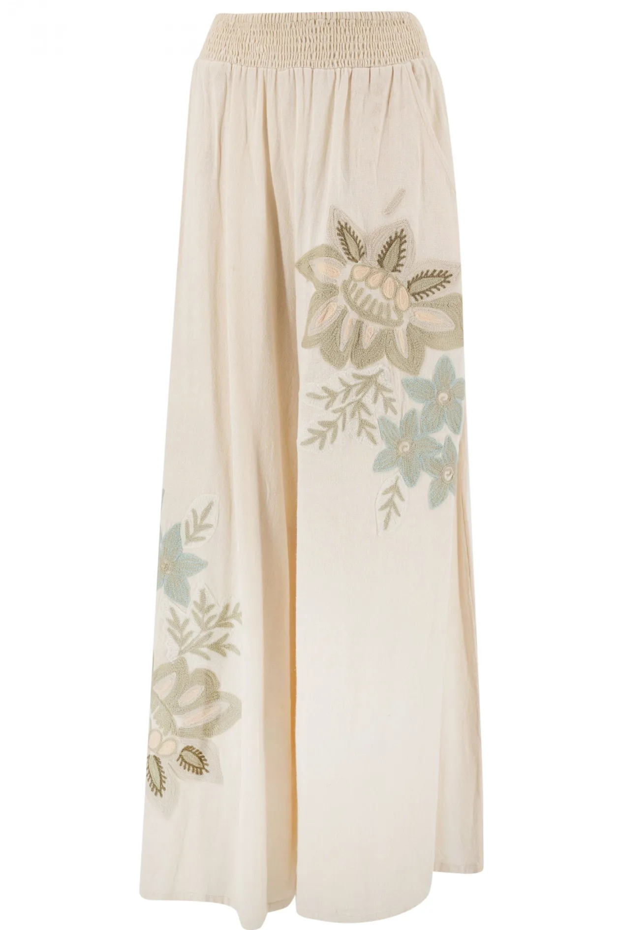 Pantalon Vena Floral Ivoire