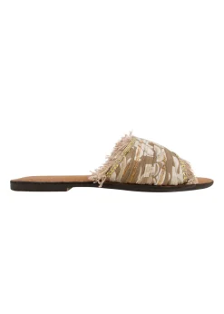 Pantoufle Inessa Baroque Taupe Print