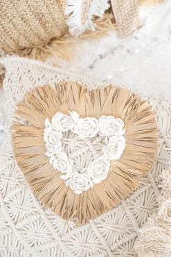 Pendentif mural Heart Rose Seagrass