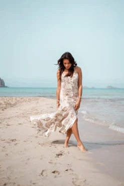 Robe à bretelles Adella Taupe