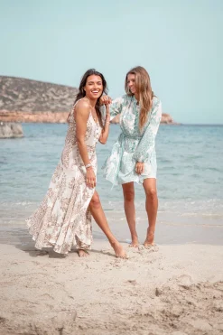 Robe à bretelles Adella Taupe