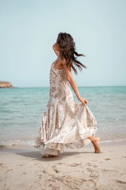 Robe à bretelles Adella Taupe
