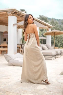 Robe à bretelles Eli Taupe
