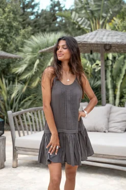 Robe à bretelles Evelyn Anthracite