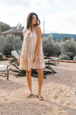 Robe à bretelles Faye Mirror Peach