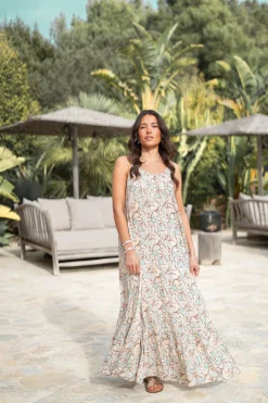 Robe à bretelles Madia Flower Sand