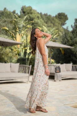 Robe à bretelles Madia Flower Sand