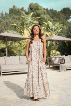 Robe à bretelles Madia Flower Sand