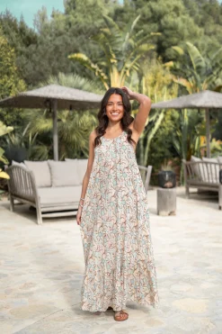 Robe à bretelles Madia Flower Sand