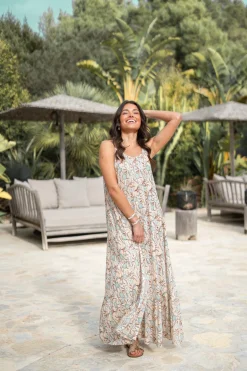 Robe à bretelles Madia Flower Sand