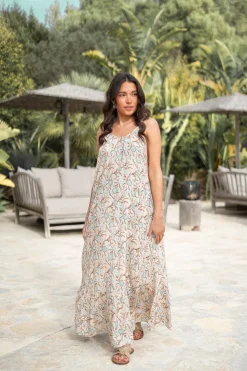 Robe à bretelles Madia Flower Sand