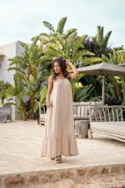 Robe à bretelles Madia Stripe Sand