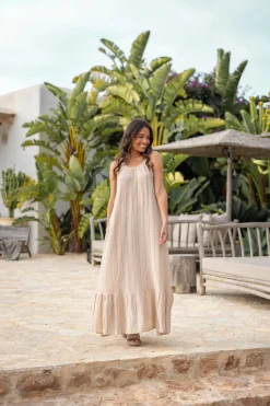 Robe à bretelles Madia Stripe Sand