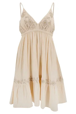 Robe à bretelles Marfil Elegancia Ecru
